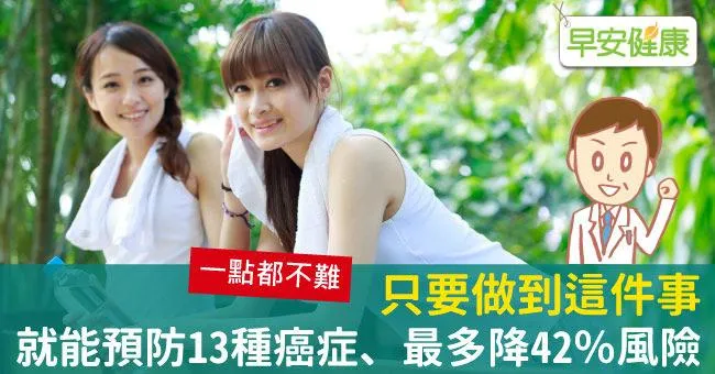 降42％癌症風險！只要做到這件事，這13種癌症都能預防
