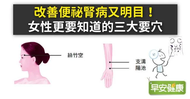 改善便祕腎病又明目！女性更要知道的三大要穴