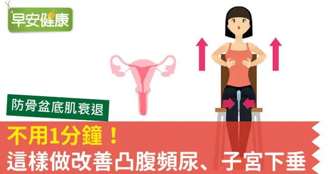 不用1分鐘！這樣做改善凸腹頻尿、子宮下垂
