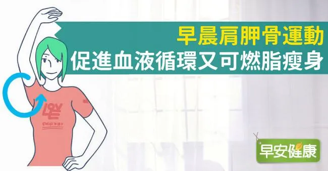 早晨肩胛骨運動，促進血液循環又可燃脂瘦身
