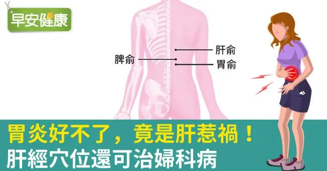 胃炎好不了，竟是肝惹禍！肝經穴位還可治婦科病