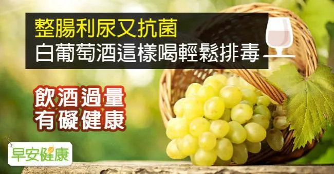 整腸利尿又抗菌，白葡萄酒這樣喝輕鬆排毒