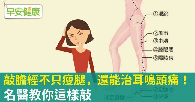 敲膽經不只瘦腿，還能治耳鳴頭痛！名醫教你這樣敲