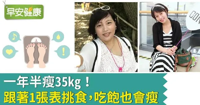 一年半瘦35kg！跟著1張表「挑食」，吃飽也會瘦！