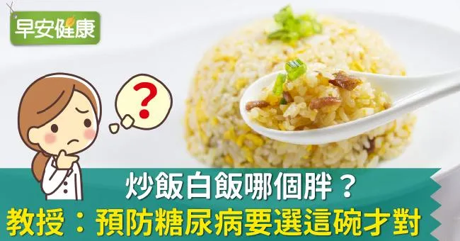炒飯白飯哪個胖？教授：預防糖尿病要選這碗才對