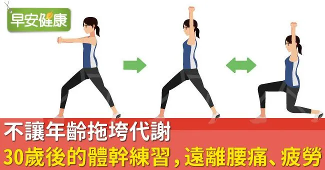 不讓年齡拖垮代謝！30歲後的體幹練習，遠離腰痛、疲勞