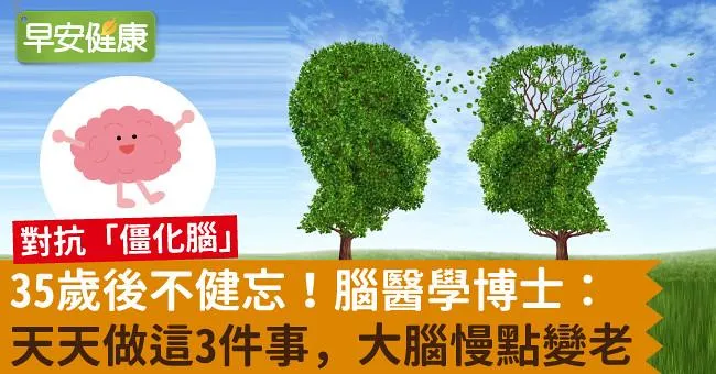 35歲後不健忘！腦醫學博士：天天做這3件事，大腦慢點變老