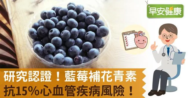 研究認證！藍莓補花青素，抗15％心血管疾病風險！