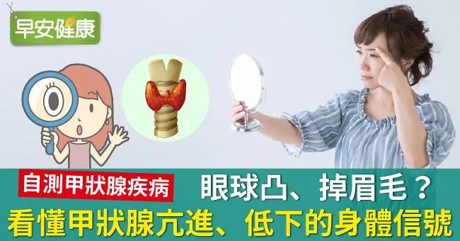 眼球凸、掉眉毛？看懂甲狀腺亢進、低下的身體信號
