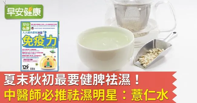 夏末秋初最要健脾袪濕！中醫師必推祛濕明星：薏仁水