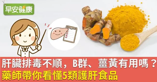 肝臟排毒不順，B群、薑黃有用嗎？藥師帶你看懂5類護肝食品