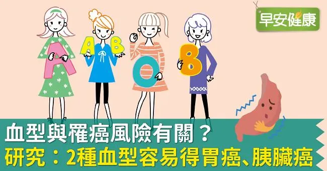 血型與罹癌風險有關？研究：2種血型容易得胃癌、胰臟癌