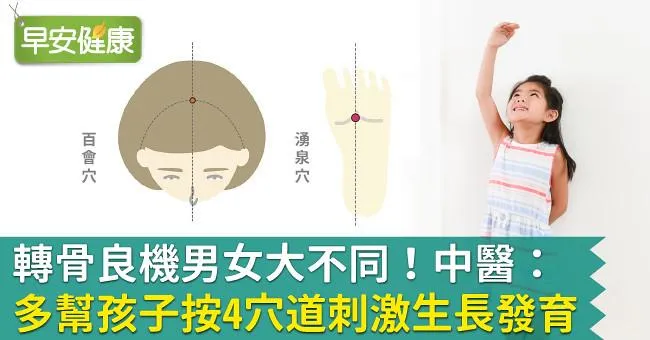 轉骨良機男女大不同！中醫：多幫孩子按4穴道刺激生長發育