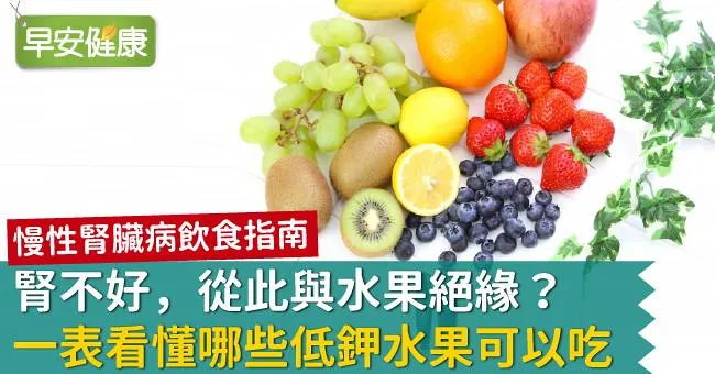 腎不好，從此與水果絕緣？一表看懂哪些低鉀水果可以吃