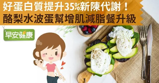好蛋白質提升35％新陳代謝！酪梨水波蛋幫增肌減脂餐升級