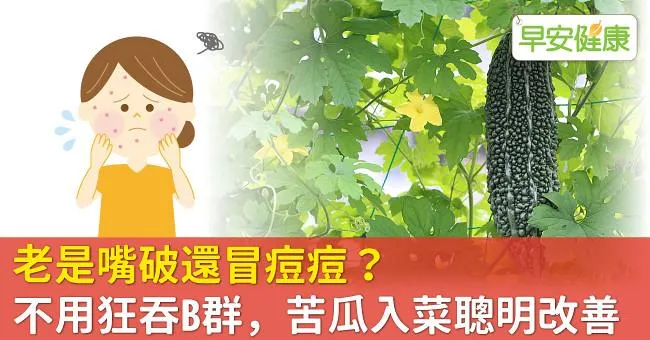 老是嘴破還冒痘痘？不用狂吞B群，苦瓜入菜聰明改善