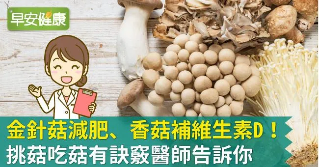 金針菇減肥、香菇補維生素D！挑菇吃菇有訣竅醫師告訴你