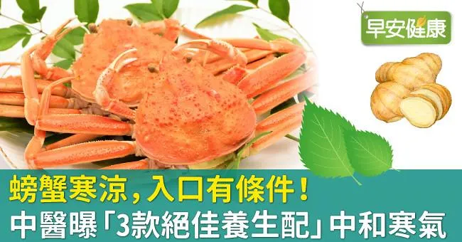 螃蟹寒涼，入口有條件！中醫曝「3款絕佳養生配」中和寒氣