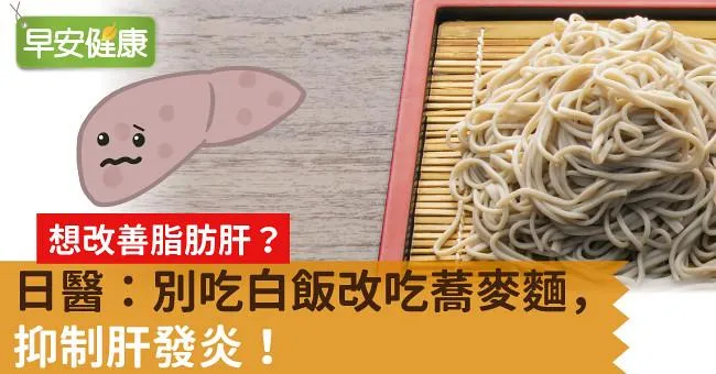 想改善脂肪肝？日醫：別吃白飯改吃蕎麥麵，抑制肝發炎！