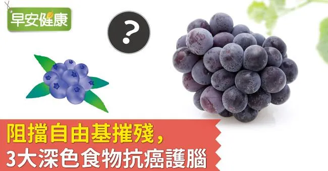 阻擋自由基摧殘，3大深色食物抗癌護腦