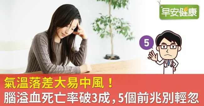 氣溫落差大易中風！ 腦溢血死亡率破3成，5個前兆別輕忽