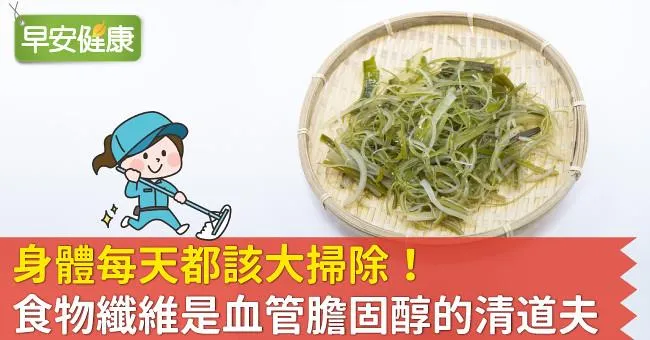 身體每天都該大掃除！食物纖維是血管膽固醇的清道夫