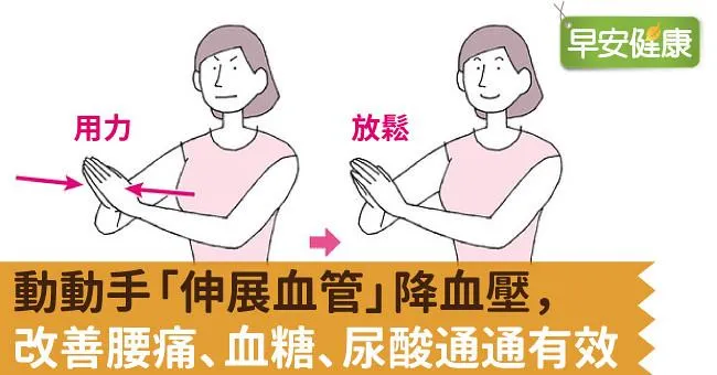 動動手「伸展血管」降血壓，改善腰痛、血糖、尿酸通通有效