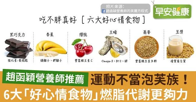 運動不當泡芙族！6大「好心情食物」燃脂代謝更夠力