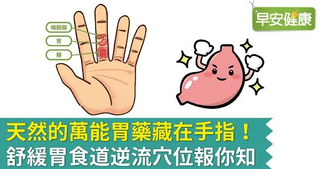 天然的萬能胃藥藏在手指！舒緩胃食道逆流穴位報你知