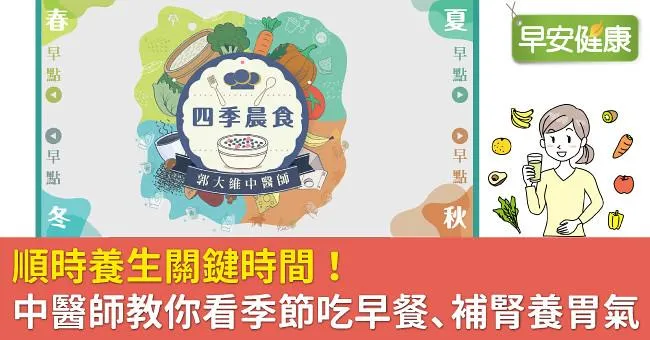 順時養生關鍵時間！中醫師教你看季節吃早餐、補腎養胃氣
