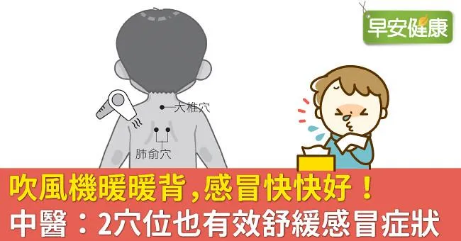 吹風機暖暖背，感冒快快好！中醫：2穴位也有效舒緩感冒症狀
