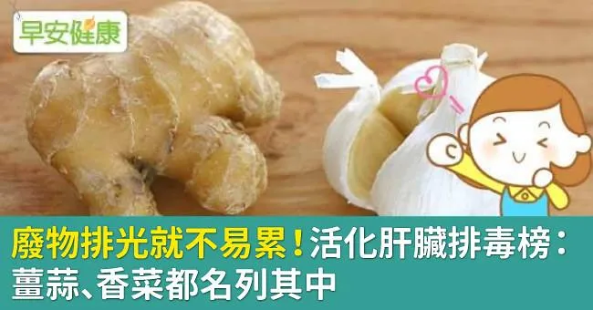 廢物排光就不易累！活化肝臟排毒榜：薑蒜、香菜都名列其中