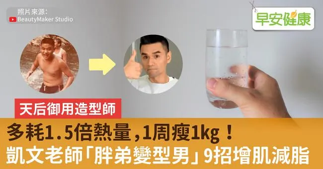 多耗1.5倍熱量，1周瘦1kg！凱文老師「胖弟變型男」9招增肌減脂