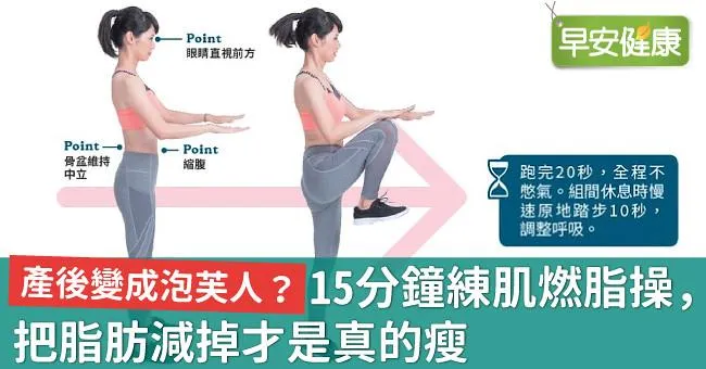 產後變成泡芙人？15分鐘練肌燃脂操，把脂肪減掉才是真的瘦