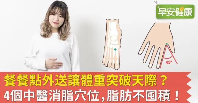 餐餐點外送讓體重突破天際？4個中醫消脂穴位，脂肪不囤積！