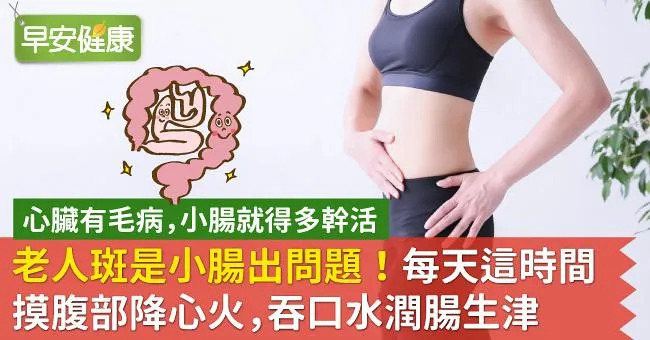 老人斑是小腸出問題！每天這時間摸腹部降心火，吞口水潤腸生津