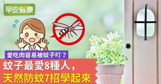 愛吃肉容易被蚊子叮？蚊子最愛8種人，天然防蚊7招學起來