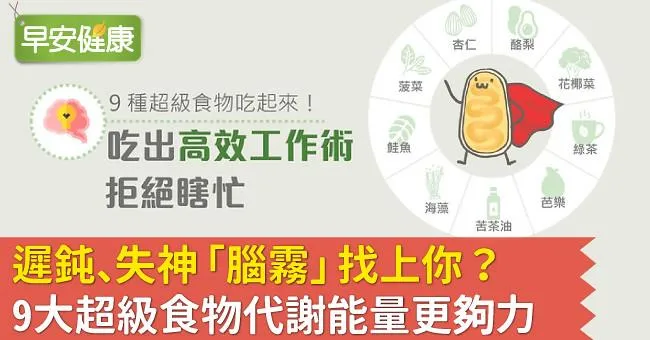 遲鈍、失神「腦霧」找上你？9大超級食物代謝能量更夠力