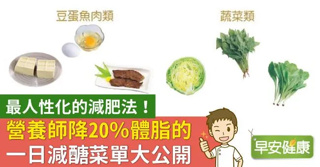 最人性化的減肥法！營養師降20％體脂的一日減醣菜單大公開