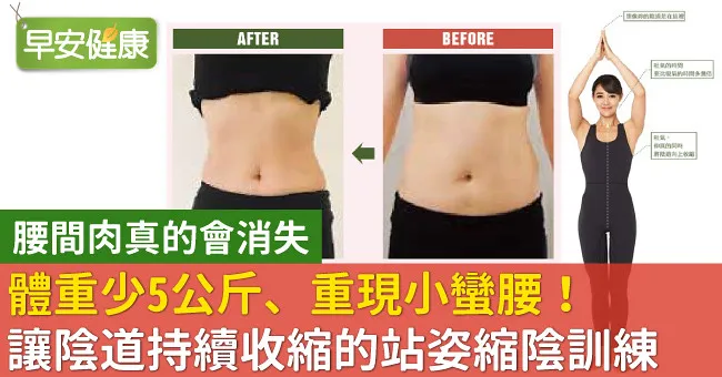 體重少5公斤、重現小蠻腰！讓陰道持續收縮的站姿縮陰訓練