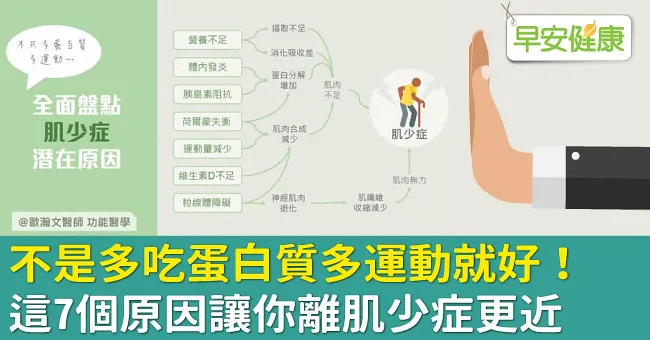 不是多吃蛋白質多運動就好！這7個原因讓你離肌少症更近