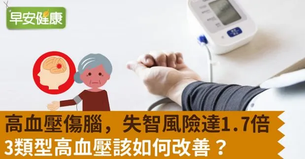 高血壓傷腦，失智風險達1.7倍！3類型高血壓該如何改善？