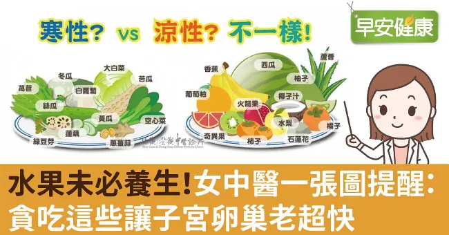 水果未必養生！女中醫一張圖提醒：貪吃這些讓子宮卵巢老超快