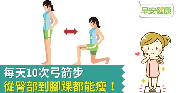 每天10次弓箭步，從臀部到腳踝都能瘦！