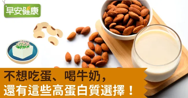 不想吃蛋、喝牛奶，還有這些高蛋白質選擇！