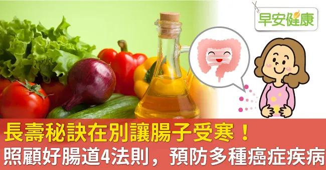 長壽秘訣在別讓腸子受寒！照顧好腸道4法則，預防多種癌症疾病