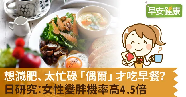 想減肥、太忙碌「偶爾」才吃早餐？日研究：女性變胖機率高4.5倍
