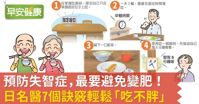 預防失智症，最要避免變肥！日名醫7個訣竅輕鬆「吃不胖」