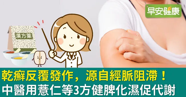 乾癬反覆發作，源自經脈阻滯！中醫用薏仁等3方健脾化濕促代謝