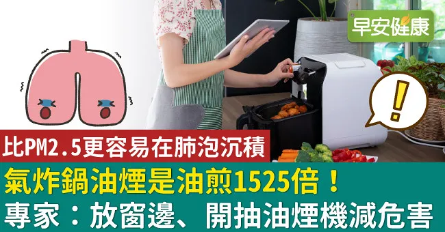 氣炸鍋油煙是油煎1525倍！專家：放窗邊、開抽油煙機減危害